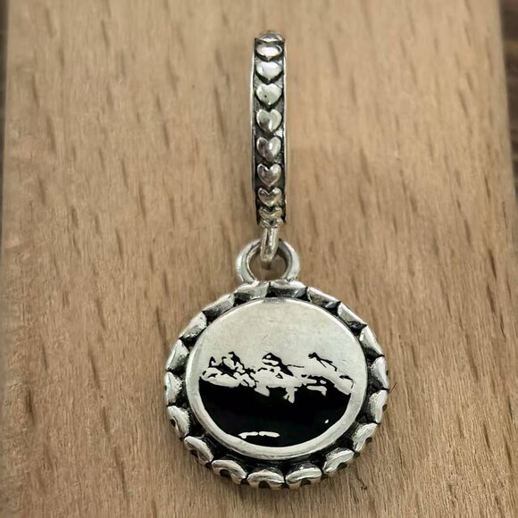 Pandora Canadian Rockies "Three Sisters" Dangle Charm, S925 Silver Bracelets - Picture 1 of 4